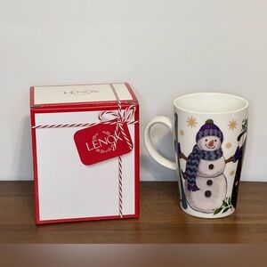 New Lenox Holiday Heat Changing Mug Snowman Magic Mug Coffee Cup 14oz